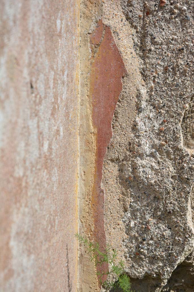 IX.5.18 Pompeii. May 2017. Room b, looking south to detail from wall in south-east corner.
Foto Christian Beck, ERC Grant 681269 DÉCOR.
