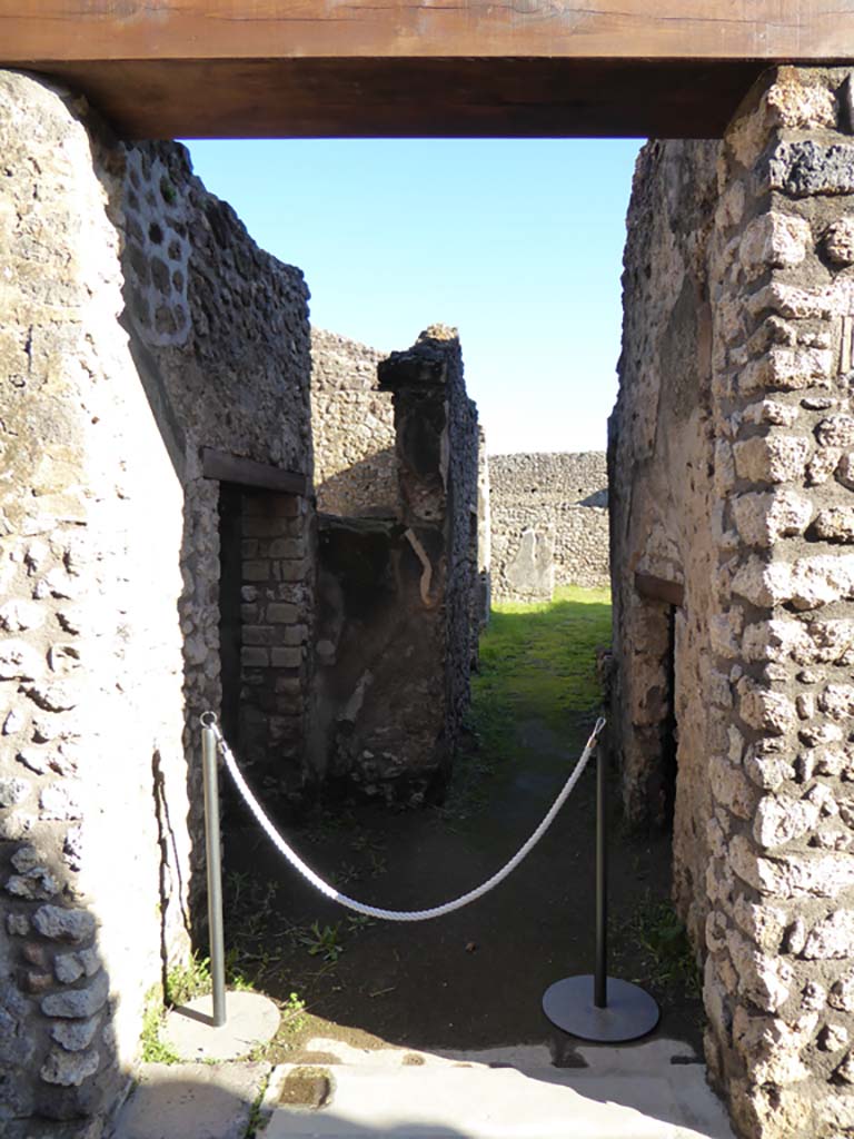 IX.5.21, Pompeii. January 2017. Looking east through entrance doorway.
Foto Annette Haug, ERC Grant 681269 DÉCOR.
