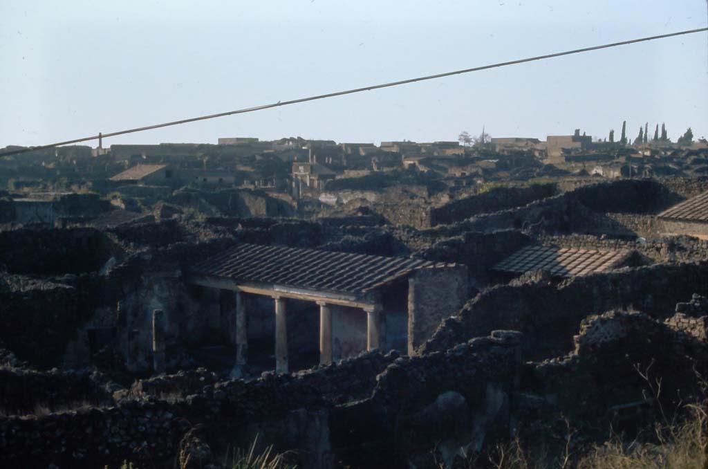 View looking north-west across IX.1 taken from above IX.7.12.  4th December 1971.
Photo courtesy of Rick Bauer, from Dr.George Fay’s slides collection.
