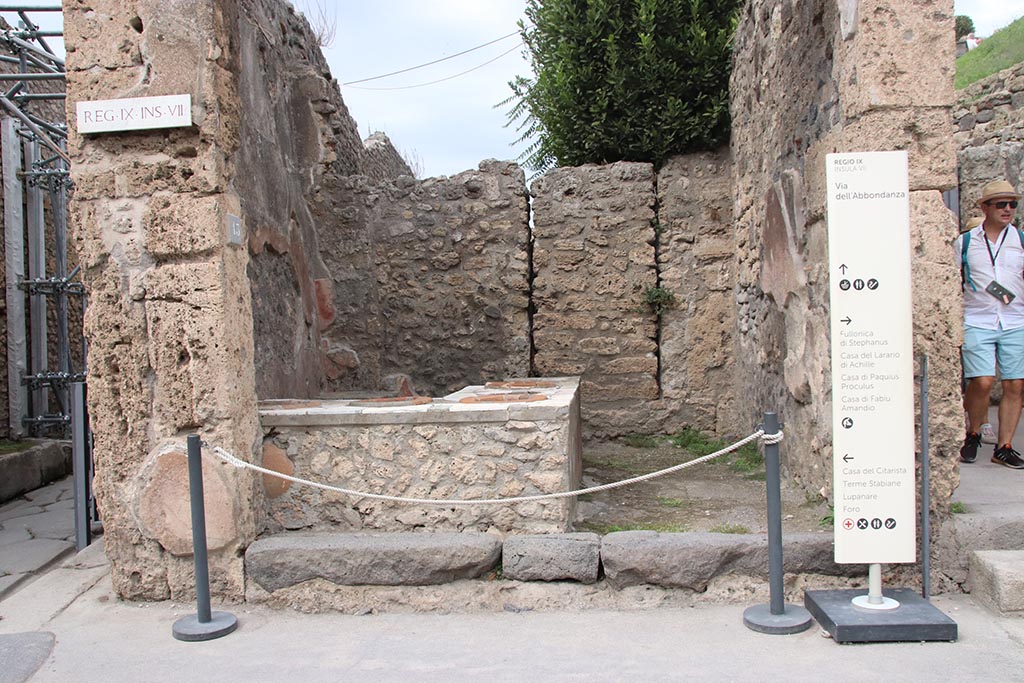 IX.7.13 Pompeii. October 2024. Looking north from entrance doorway. Photo courtesy of Klaus Heese.