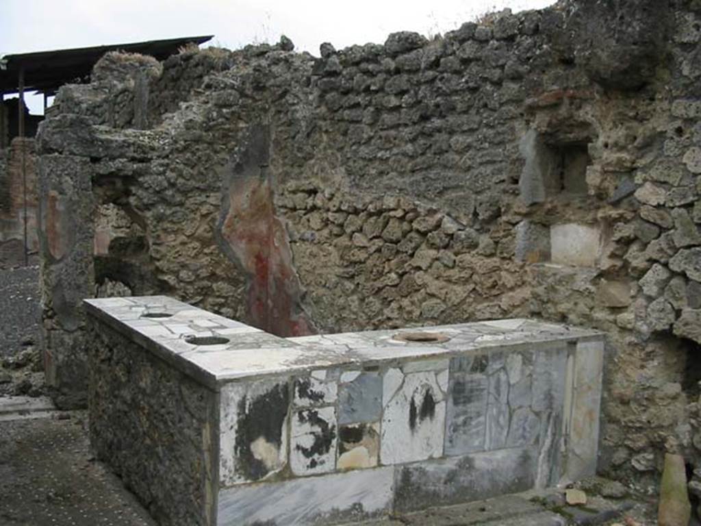 IX.7.24 Pompeii. May 2003. Looking south-west  from entrance across counter. 
Photo courtesy of Nicolas Monteix.
