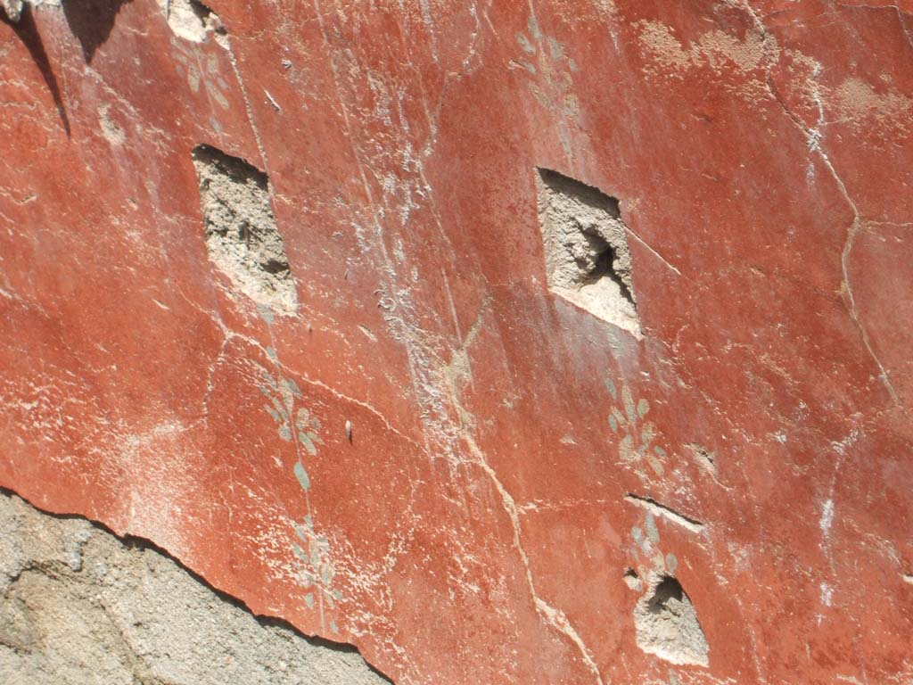 IX.7.25 Pompeii. May 2005. Room “l” (L), north wall of ala/triclinium.