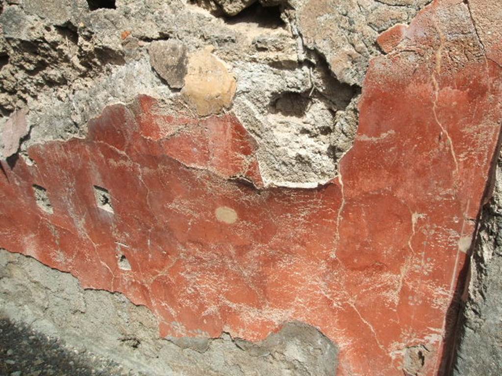 IX.7.25 Pompeii. May 2005.  Room “l” (L), north wall of ala/triclinium.