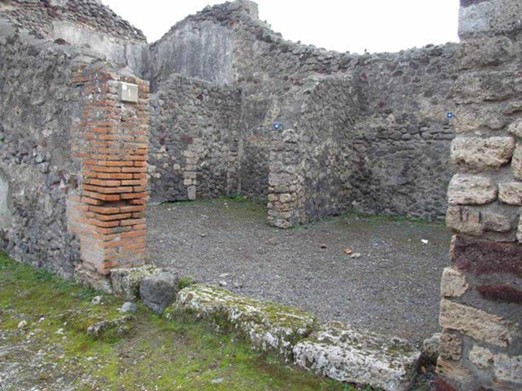 IX.8.1 Pompeii. December 2007. Shop and room, looking south-east.  