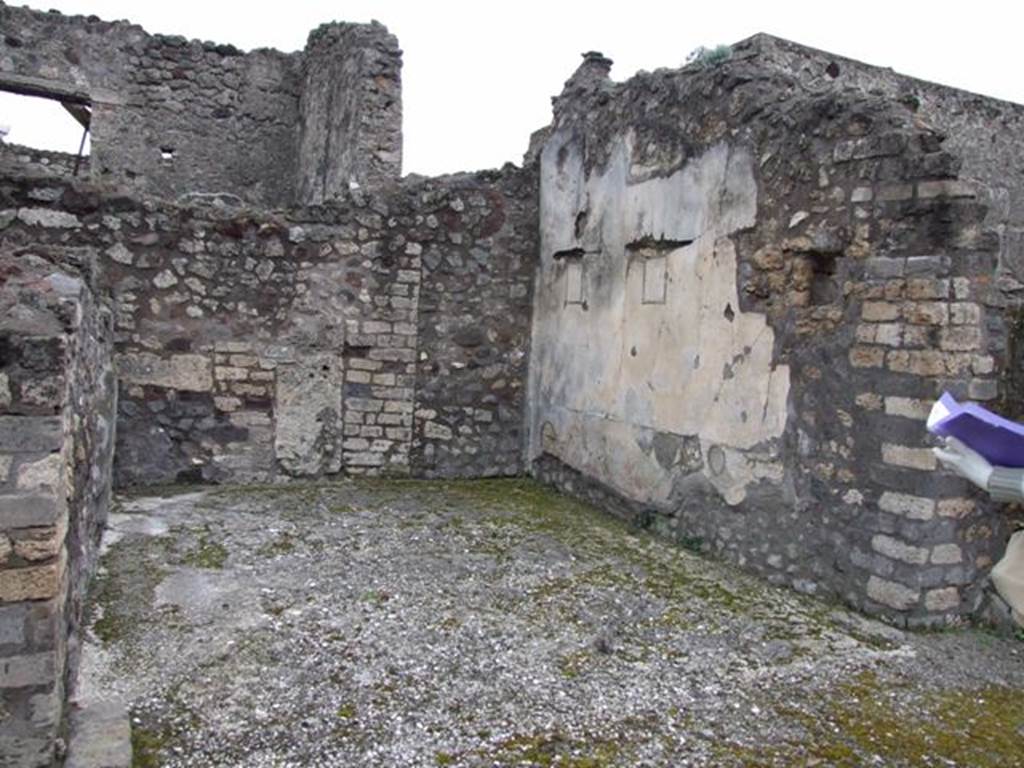 IX.8.6 Pompeii. March 2009.   Room 52, Ala on east side of atrium of IX.8.3.  Looking east.