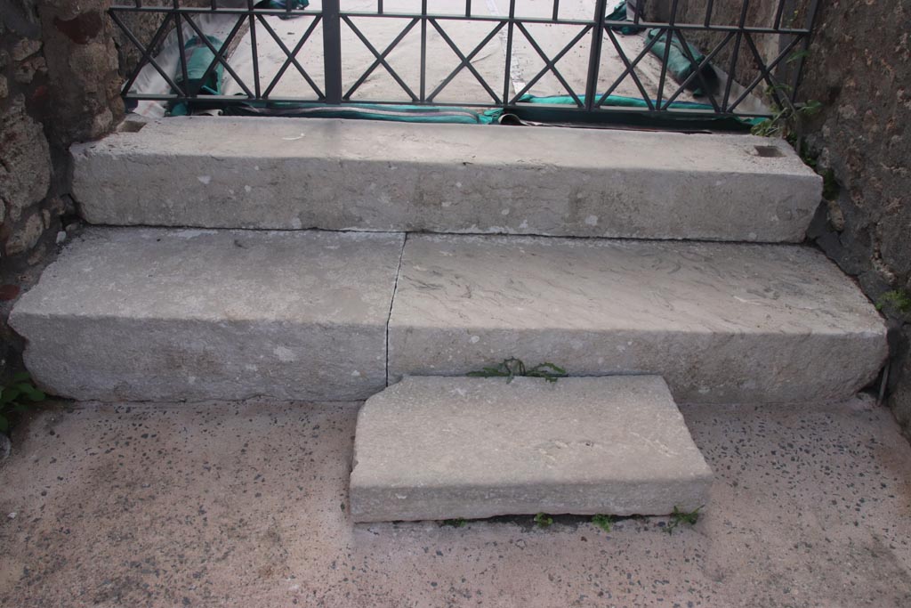 IX.8.6 Pompeii. October 2023. Stone steps to entrance doorway. Photo courtesy of Klaus Heese. 