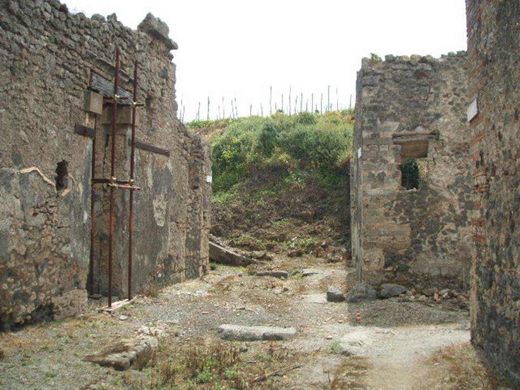 IX.8.b and IX.8.c Pompeii. May 2005. Looking south into unexcavated area.