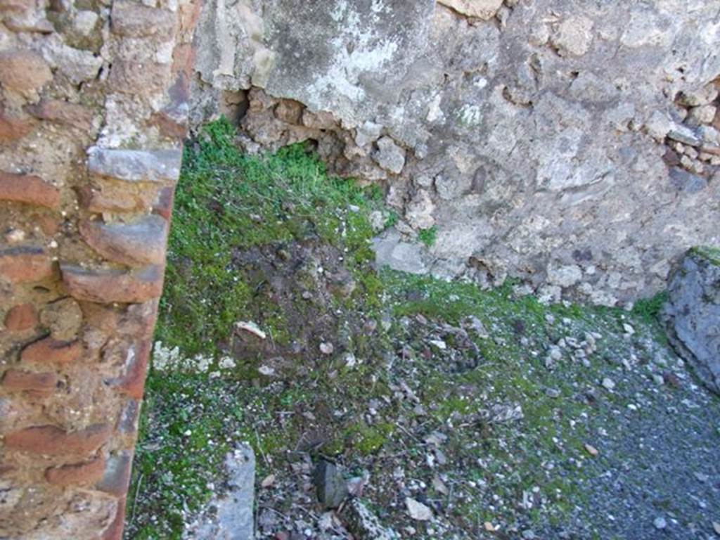 IX.9.1 Pompeii. March 2009. Structure in south-west corner of thermopolium, according to Sogliano, possibly the hearth. 