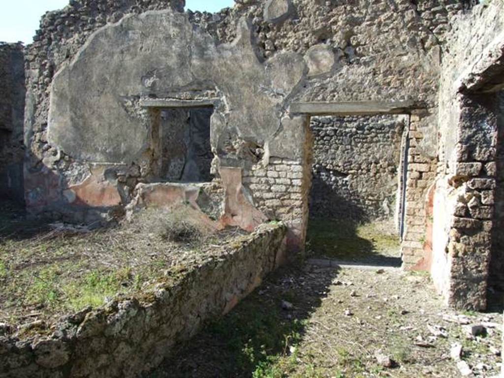 IX.9.13 Pompeii.  March 2009.  Doorway and window on north side of Room 6, Garden.  Both door and window are in Room 13 of IX.9.12