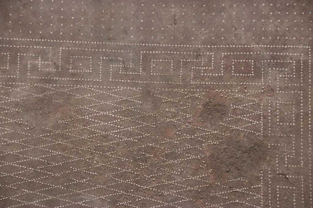 IX.12.4 Pompeii. October 2024. Room “o”, detail of flooring. Photo courtesy of Klaus Heese.