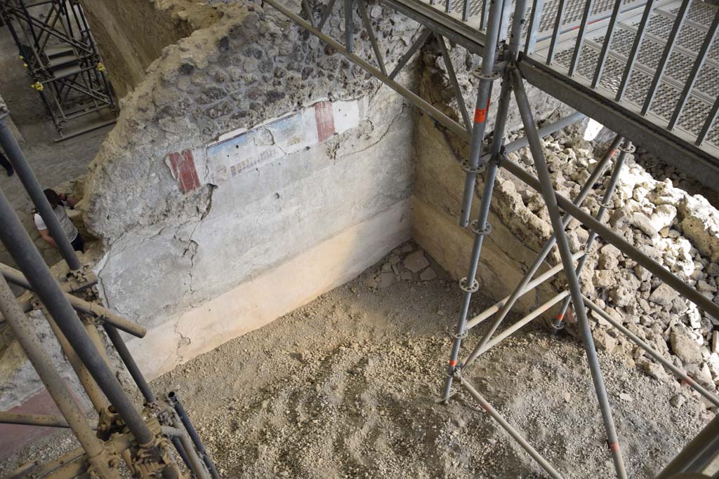 IX.12.5/4 Pompeii. February 2017. 
Looking towards south-east corner of room being excavated, on west side of bakery at IX.12.6. Photo courtesy of Johannes Eber.

