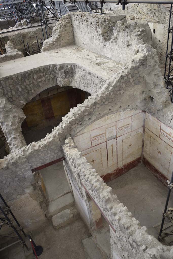 IX.12.6 Pompeii. February 2017. 
Looking west from above room 1, upper left, and room 2, lower right.
Photo courtesy of Johannes Eber.

