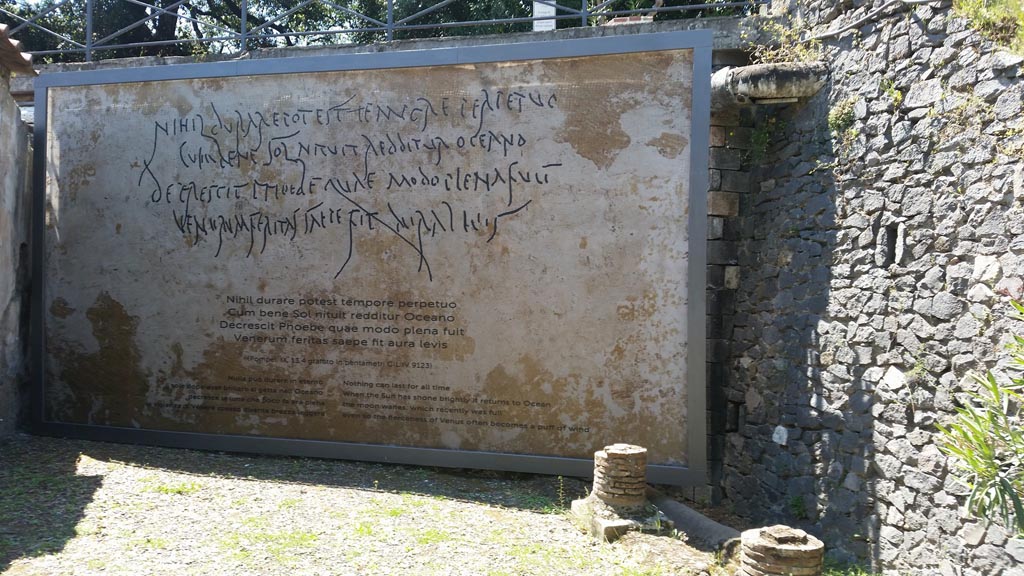 IX.13.4 Pompeii. 2016/2017. Graffito, CIL IV 9123. Photo courtesy of Giuseppe Ciaramella.