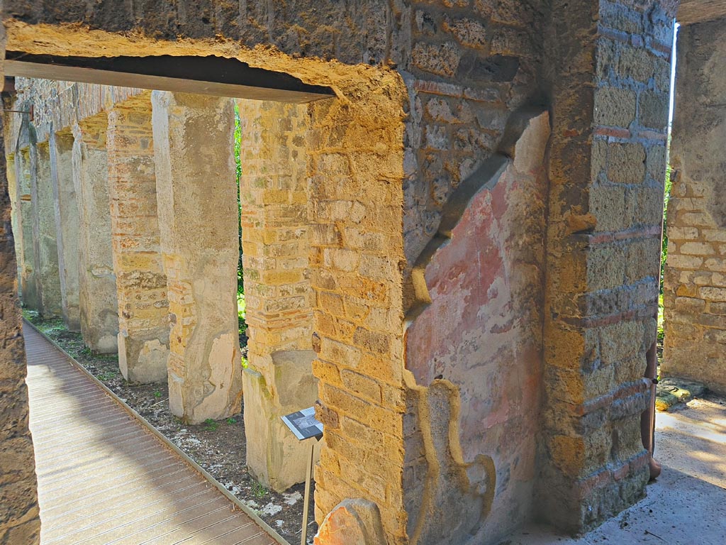 Villa of Diomedes, Pompeii. March 2024. Looking south-west at east end of north portico, on right. Photo courtesy of Giuseppe Ciaramella.

