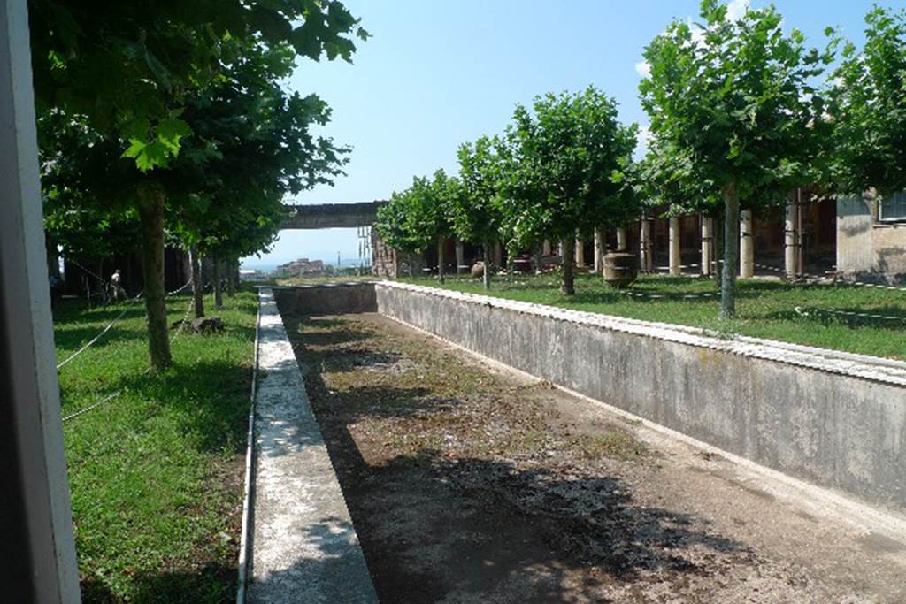 Villa San Marco, Stabiae, July 2010. 
Looking towards north end of pool from nymphaeum. Photo courtesy of Michael Binns.


