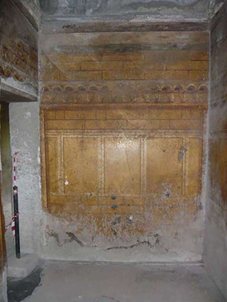 Villa of Mysteries, Pompeii. May 2012. Room 3, south wall, looking south from doorway in room 64, atrium. Photo courtesy of Buzz Ferebee.
