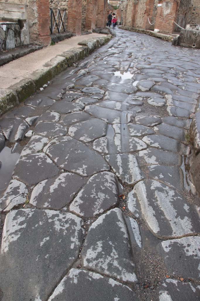 Via Consolare. October 2020. Looking north along west side with wheel ruts.
Photo courtesy of Klaus Heese.            
