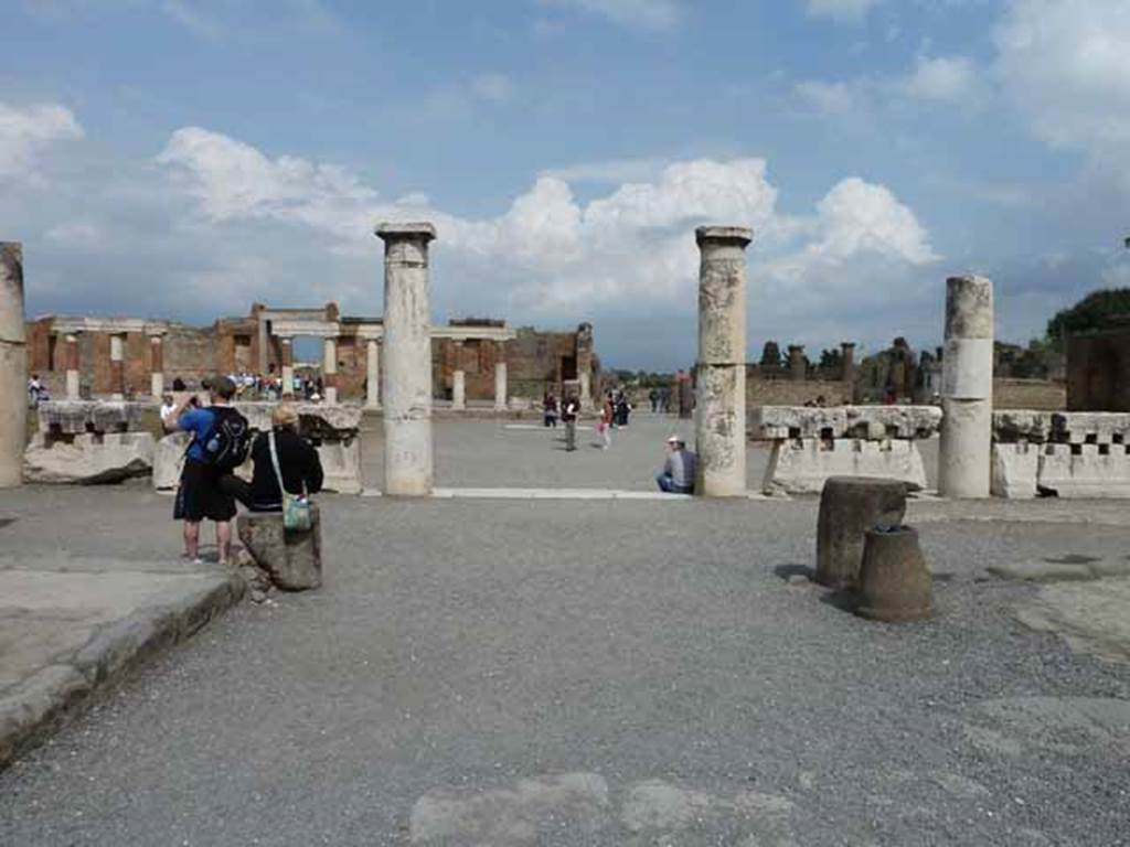 Via Marina, May 2010. Looking east at the eastern end of the Via Marina, at the Forum.