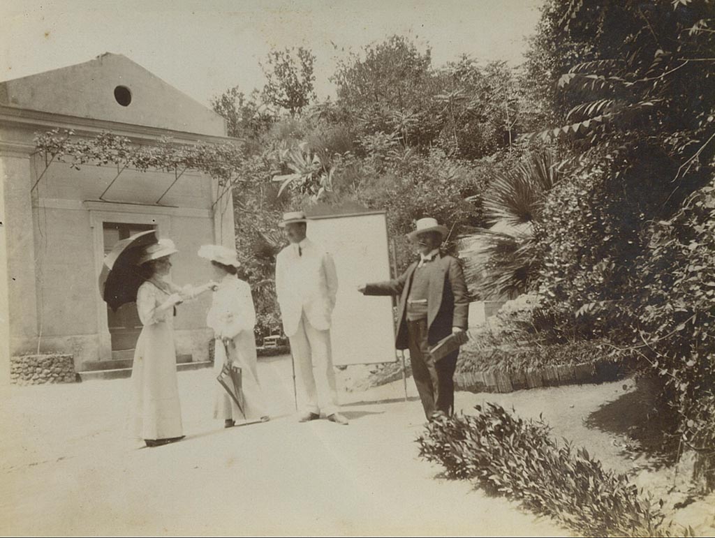 Pompeii. 1905. Tourists at entrance. Photo courtesy of Rick Bauer.