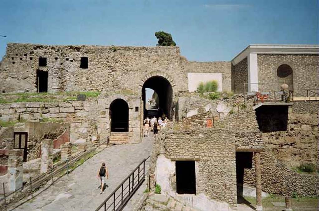 Pompeii, June 2009. The climb up to and through the Porta Marina and into the excavations. Photo courtesy of Rick Bauer.