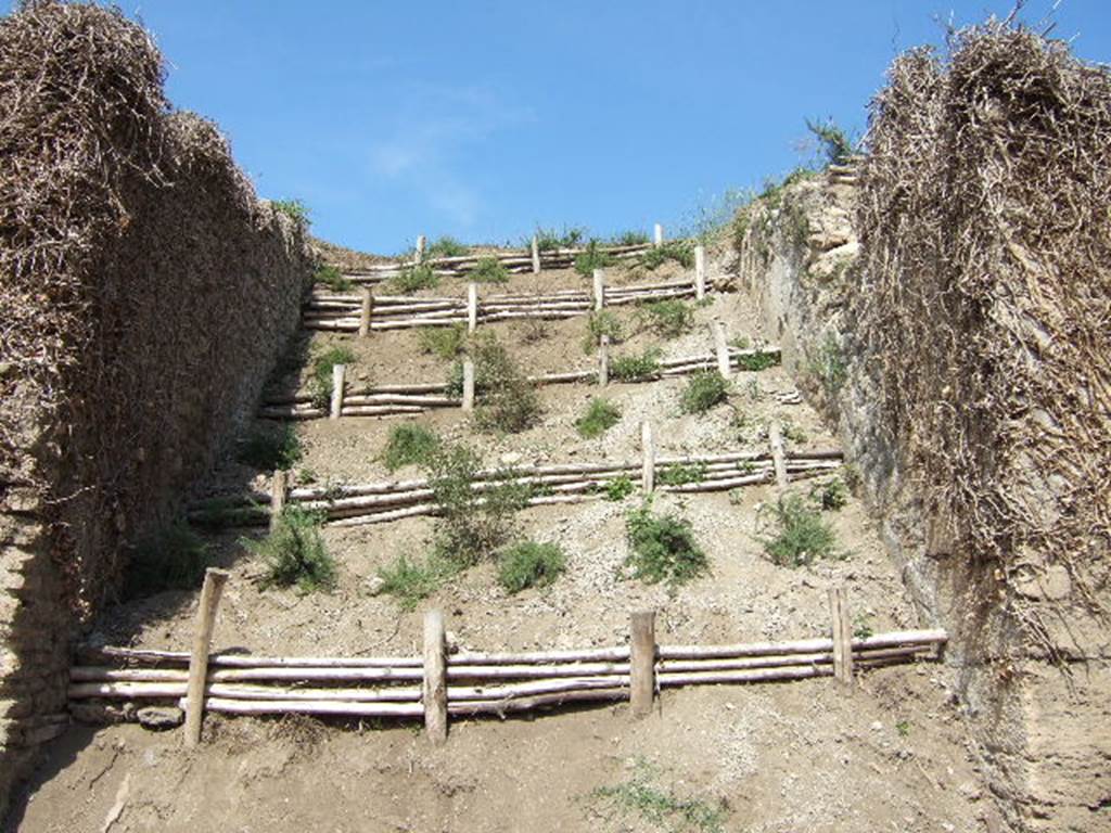 Via dell’Abbondanza.  Looking north to unnamed vicolo between III.6 and III.7. September 2005.