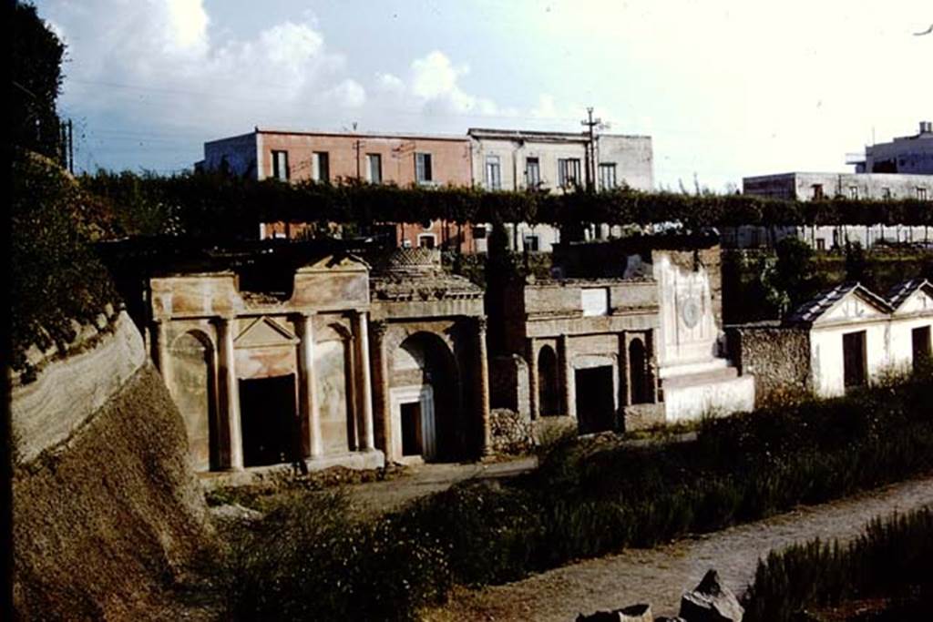 Via delle Tombe, south side. Looking south towards tombs 19ES, on left. 1959. Photo by Stanley A. Jashemski.
Source: The Wilhelmina and Stanley A. Jashemski archive in the University of Maryland Library, Special Collections (See collection page) and made available under the Creative Commons Attribution-Non Commercial License v.4. See Licence and use details.
J59f0366
