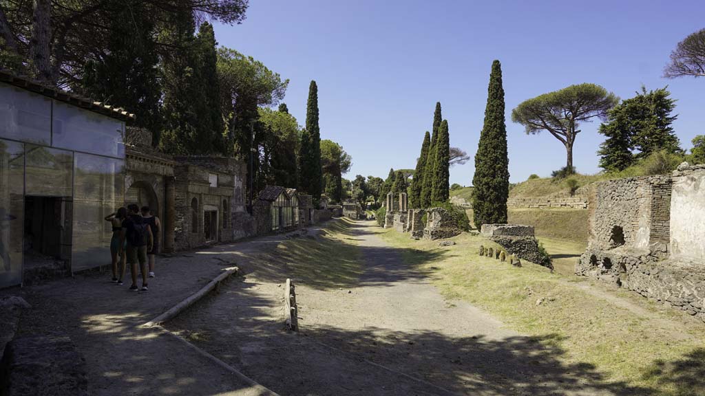 Via delle Tombe, August 2021. Looking west. Photo courtesy of Robert Hanson.