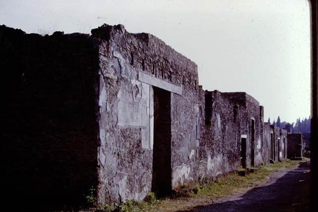 Via di Castricio, Pompeii. 1972. Looking west along I.15, towards I.16.  Photo by Stanley A. Jashemski. 
Source: The Wilhelmina and Stanley A. Jashemski archive in the University of Maryland Library, Special Collections (See collection page) and made available under the Creative Commons Attribution-Non Commercial License v.4. See Licence and use details. J72f0505
