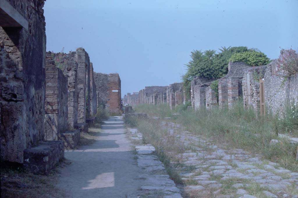 Via di Nola, 7th August 1976. Looking west from near IX.8.7, on left.
Photo courtesy of Rick Bauer, from Dr George Fay’s slides collection.
