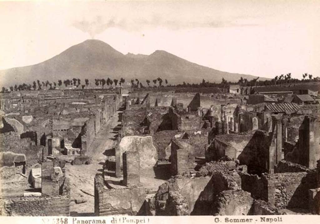 Vicolo di Modesto. 1870s photo by Sommer no. 5348. Looking north from above VII.6.7. Photo courtesy of Rick Bauer.
