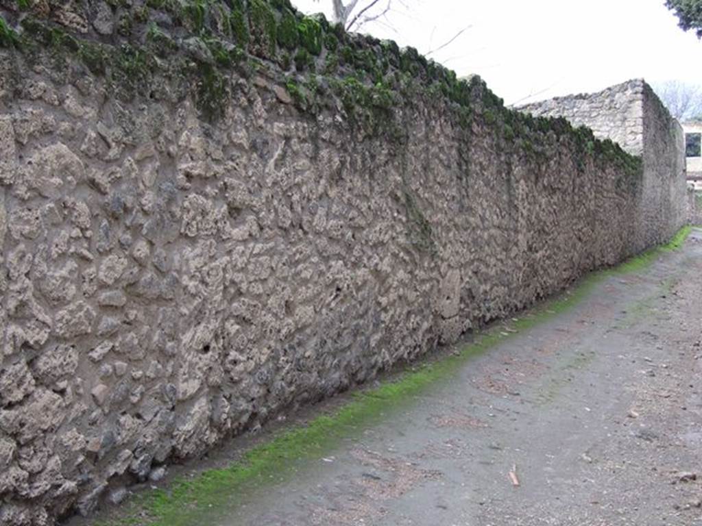 Vicolo di Octavius Quartio. West side. Looking north towards Via dell’ Abbondanza. December 2006.