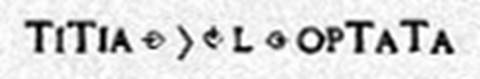 FP4 Pompeii. In the vaulted passage, at the front to the right was the cippus of Titia Optata, opposite that of Titia Vesbina. Both Titia Optata and Titia Vesbina were evidently freedwomen manumitted by a lady named Titia. See Notizie degli Scavi di Antichità, 1887, p. 34.