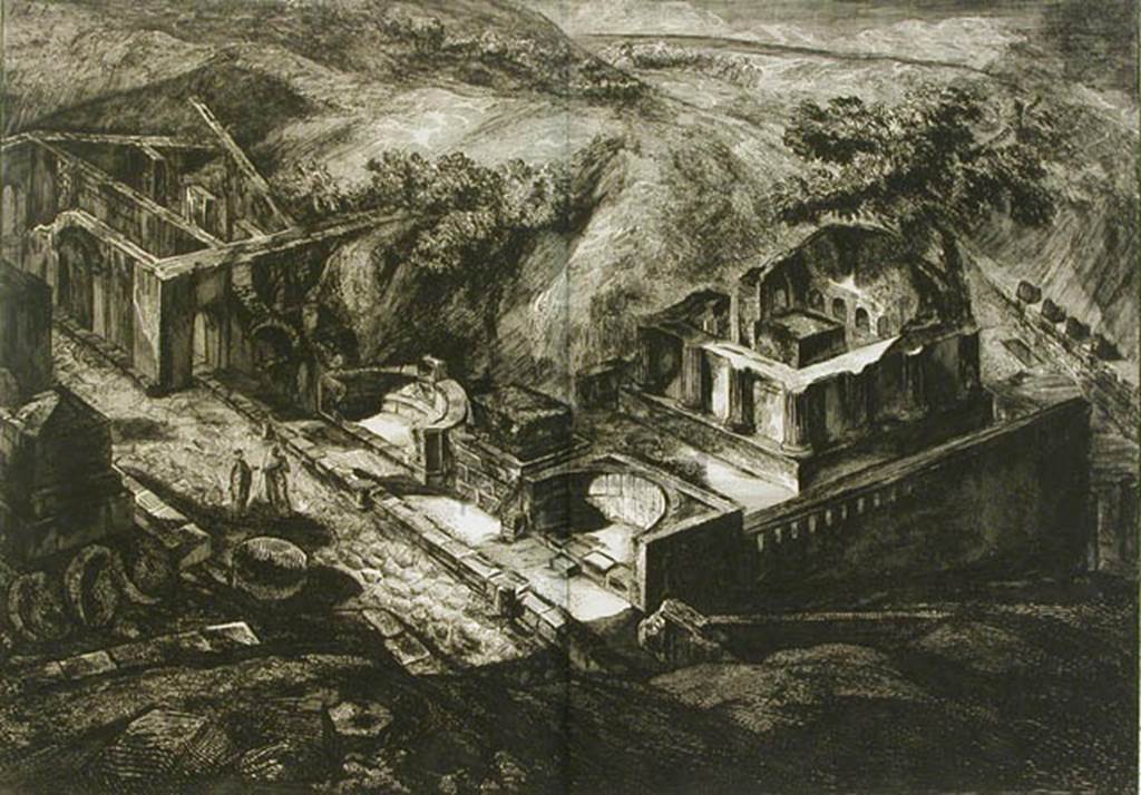 HGW03 Pompeii. 1804 drawing looking down on tomb. See Piranesi, F, 1804. Antiquites de la Grande Grece: Tome I. Paris: Piranesi and Le Blanc.  (pl. 5).