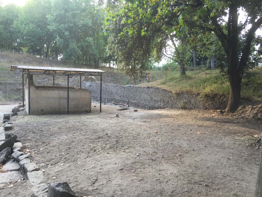 NGOF Pompeii. August 2016. Looking towards east wall of Tomb of M. Obellius Firmus. Photo courtesy Stephen Kay, British School at Rome.