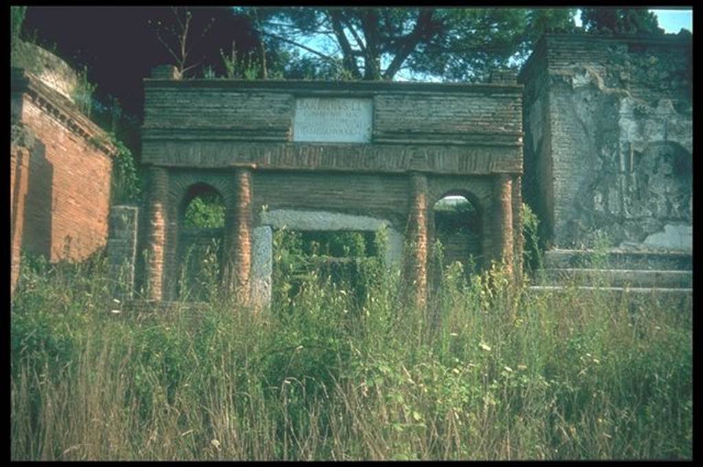 Pompeii Porta Nocera Tomb 15ES. Tomb of Lucius Barbidius Communis and Pithia Rufilla. Photographed 1970-79 by Gnther Einhorn, picture courtesy of his son Ralf Einhorn.