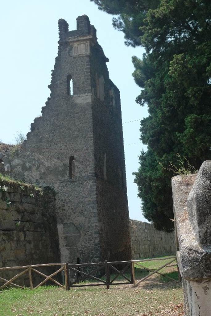 Tower X, Pompeii. July 2010. East side of the tower. Photo courtesy of Michael Binns.