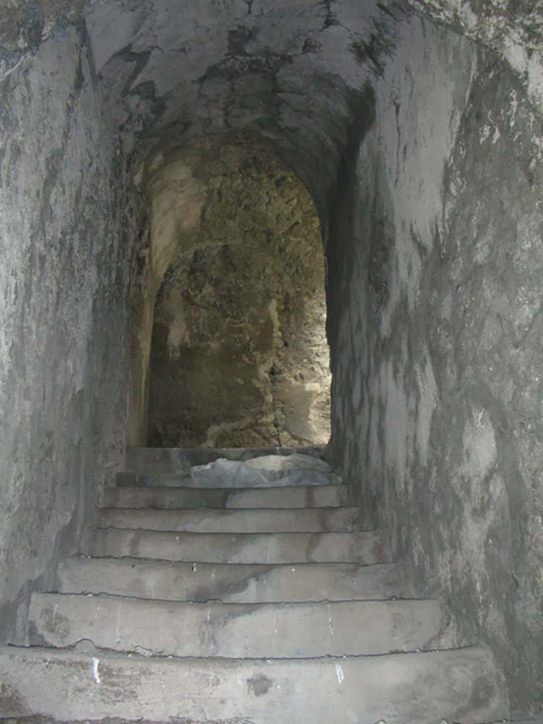 Tower X, Pompeii. May 2010. Steps to first floor. Photo courtesy of Ivo van der Graaff.