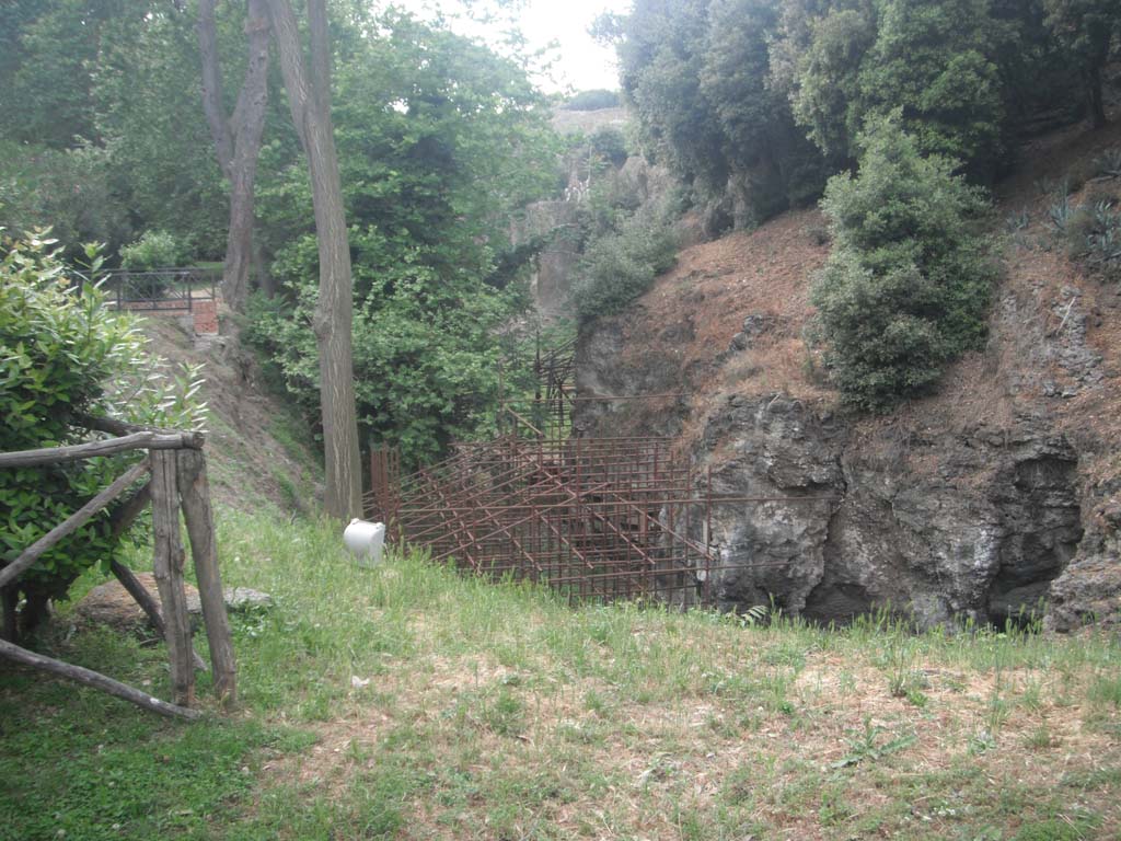 Possible site of Pompeii Tower I, south of Triangular Forum, near volcanic ledge. May 2011. 
Looking south-west. Photo courtesy of Ivo van der Graaff.
