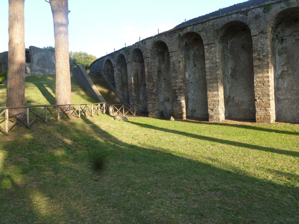 T6 Pompeii. Tower VI. May 2011. Looking towards west side, along the side of the amphitheatre. 
Photo courtesy of Michael Binns.
