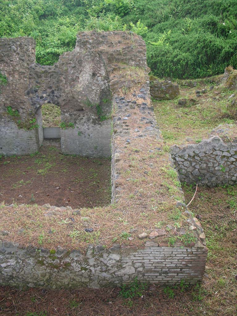 Tower IX, Pompeii. May 2010. 
Looking south across west side of main chamber of tower. Photo courtesy of Ivo van der Graaff.
