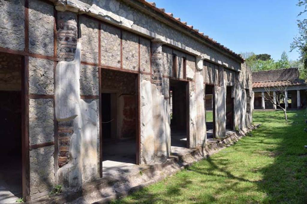 Oplontis Villa of Poppea, April 2018. Room 24/59, looking east along gutter in peristyle 59. 
Photo courtesy of Ian Lycett-King. Use is subject to Creative Commons Attribution-NonCommercial License v.4 International.
