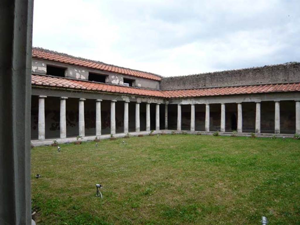 Oplontis, May 2010. Area 59, the south-east peristyle, looking towards the north-east corner.  Photo courtesy of Buzz Ferebee.
