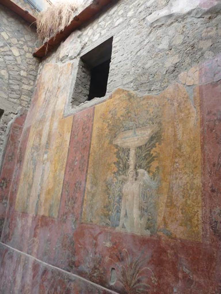 Oplontis, September 2015. Room 68, looking north along east wall, from room 65.