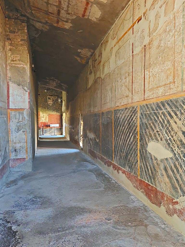 Oplontis Villa of Poppea, October 2023. Corridor 76, looking south. Photo courtesy of Giuseppe Ciaramella. 