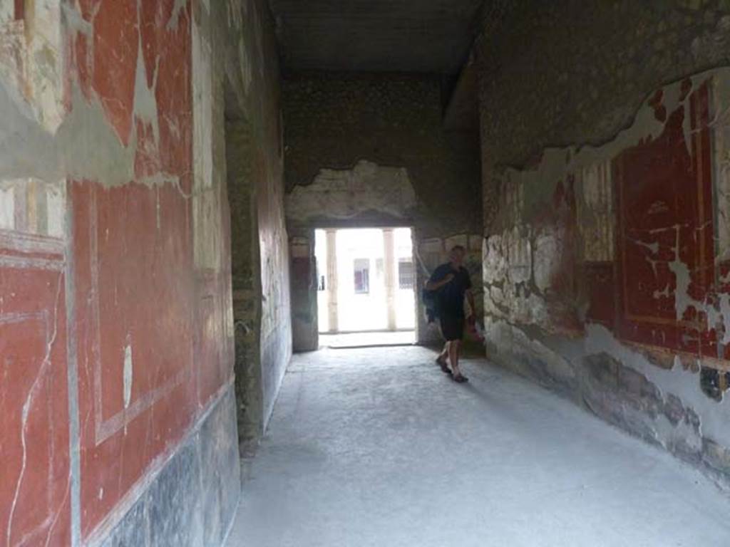 Oplontis, September 2015. Room 81, looking west towards Portico 40.