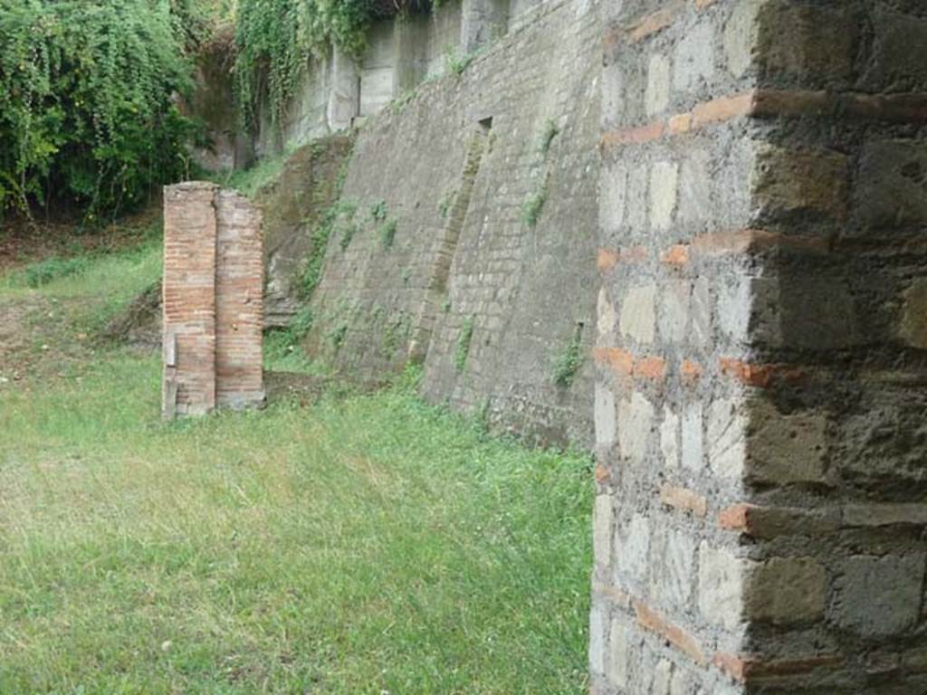 Oplontis, September 2015. Looking south-east from end of room 81, towards area behind pilasters shown as room 91.