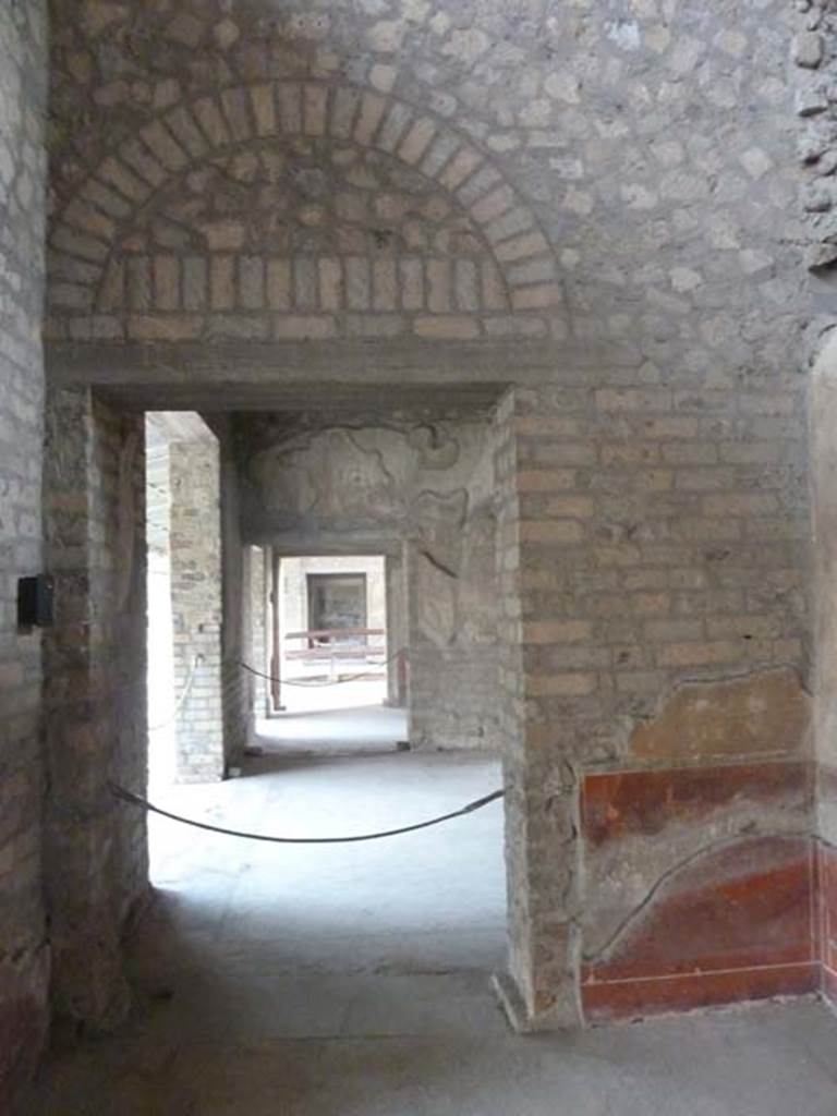 Oplontis, September 2015. Room 88, looking south through doorway into room 74, and beyond.