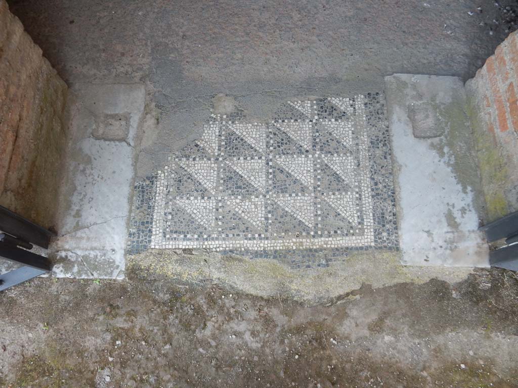 Stabiae, Villa Arianna, June 2019. Room F, threshold to doorway. Photo courtesy of Buzz Ferebee.

