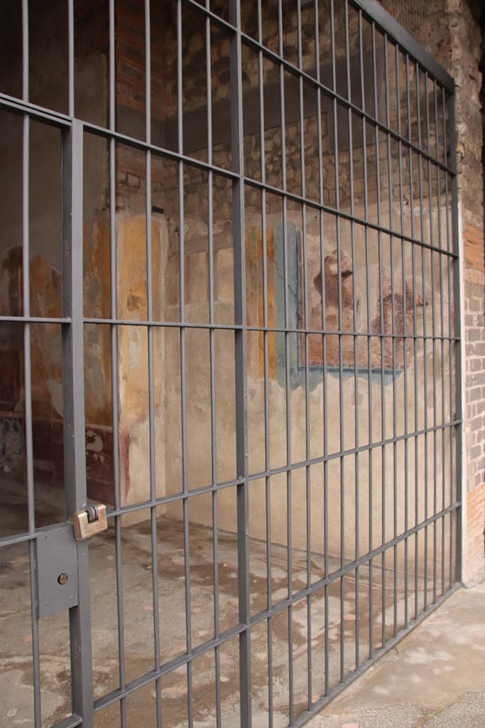 Stabiae, Villa Arianna, October 2020. 
Room 3, looking from entrance towards west wall of anteroom. Photo courtesy of Klaus Heese.
