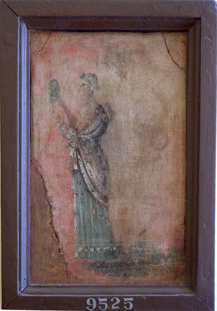 Stabiae, Villa Arianna, found 18th September 1761. Atrium, wall painting of Athena/Minerva.
Now in Naples Archaeological Museum. Inventory number 9527. 
See Sampaolo V. and Bragantini I., Eds, 2009. La Pittura Pompeiana. Electa: Verona, p. 445.
